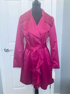 Pink Rain Coat Trench Coat NWT